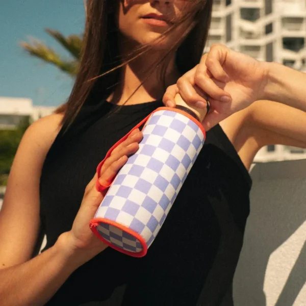 Little Pots - Chopette 90' Damier Lilas Blanc – Image 4