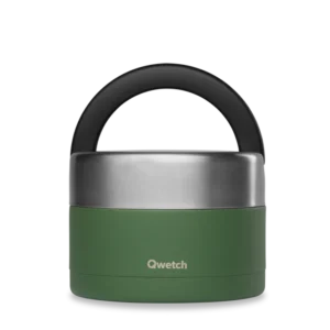 Qwetch - Boîte repas poignée isotherme 650ml - Granite kaki