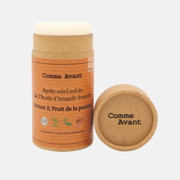 Comme Avant - Après-soleil solide à l’huile d’Amande douce - Version 2-Abricot & Fruit de la passion-produits-écologiques-paris-12em