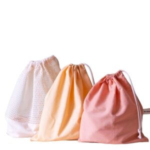 Dés Demain - Lot de 3 sacs à vrac en tissu biologique