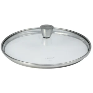 Cristel - Couvercle en verre bombé bouton inox 1826