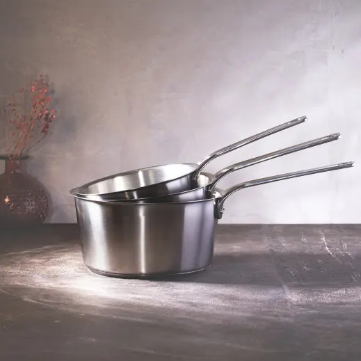 Cristel 1826 - Série de 3 casseroles en inox brossé – Image 5