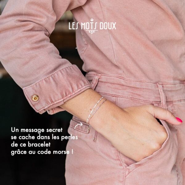Les Mots Doux - Bracelet Code Morse : Love - Or ou Argent – Image 5