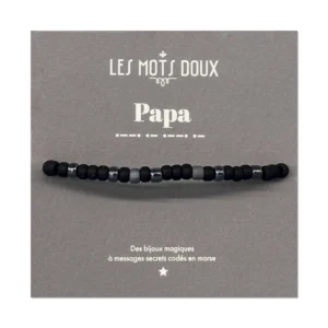 Les Mots Doux - Bracelet Homme Code Morse : Papa