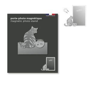 Tout Simplement - Porte-photo magnétique en métal - chat matou
