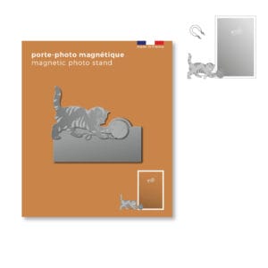 Tout Simplement - Porte-photo magnétique en métal - chat misti