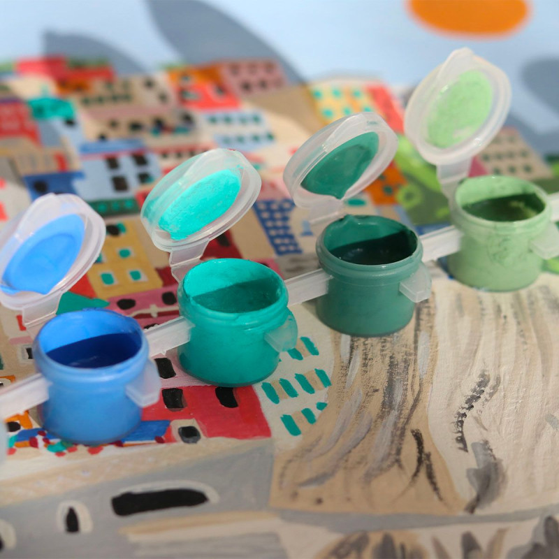 coffret peinture au numero cinque terre par kenzie elston detail 2