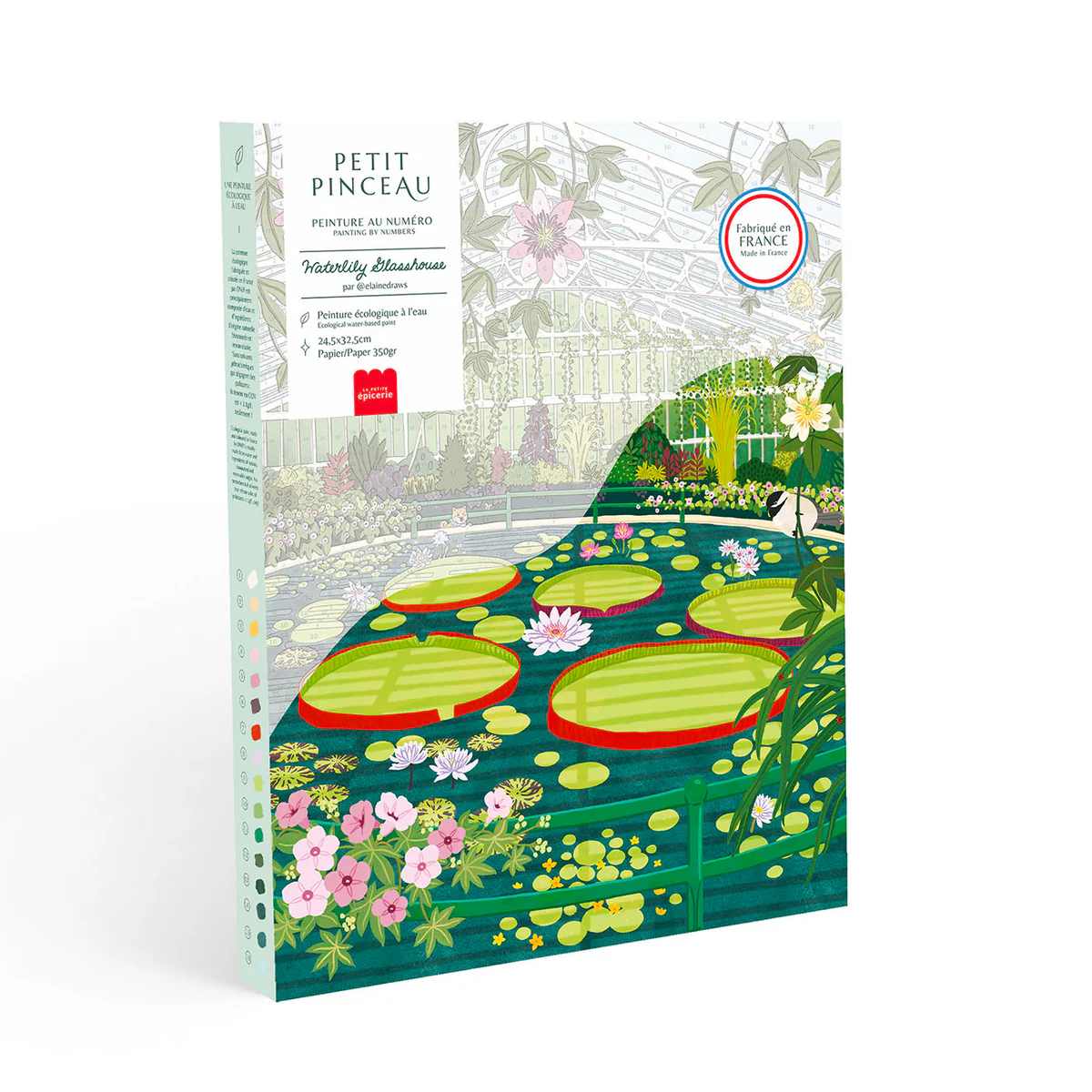 Petit Pinceau - Kit de peinture au numéro - Waterlily Glasshouse