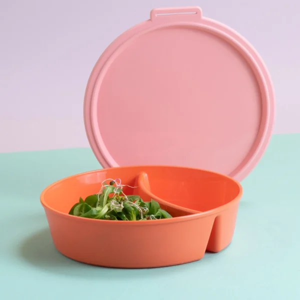 Koziol - Boîte ronde avec compartiment et couvercle NORA BOX - coloris au choix
