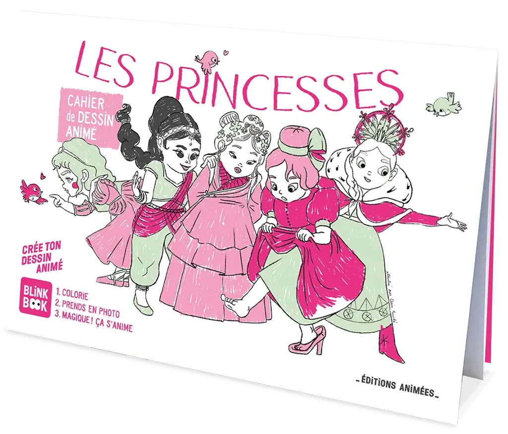 BlinkBook Les Pincesses - Cahier de dessins animés