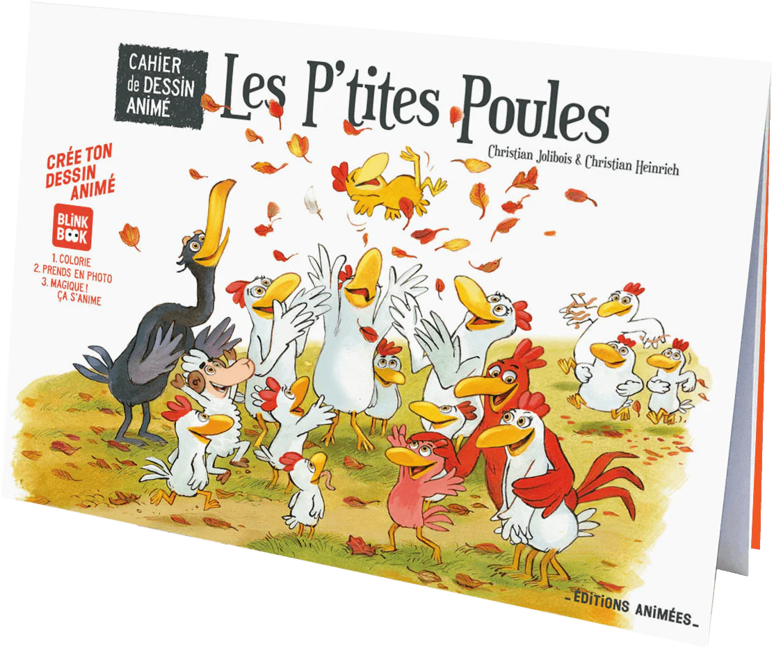 BlinkBook  Les P'tites Poules - Cahier de dessins animés