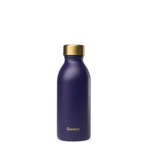 Qwetch - Bouteille isotherme Icon Aura 500ml - Violet Obscur & Or