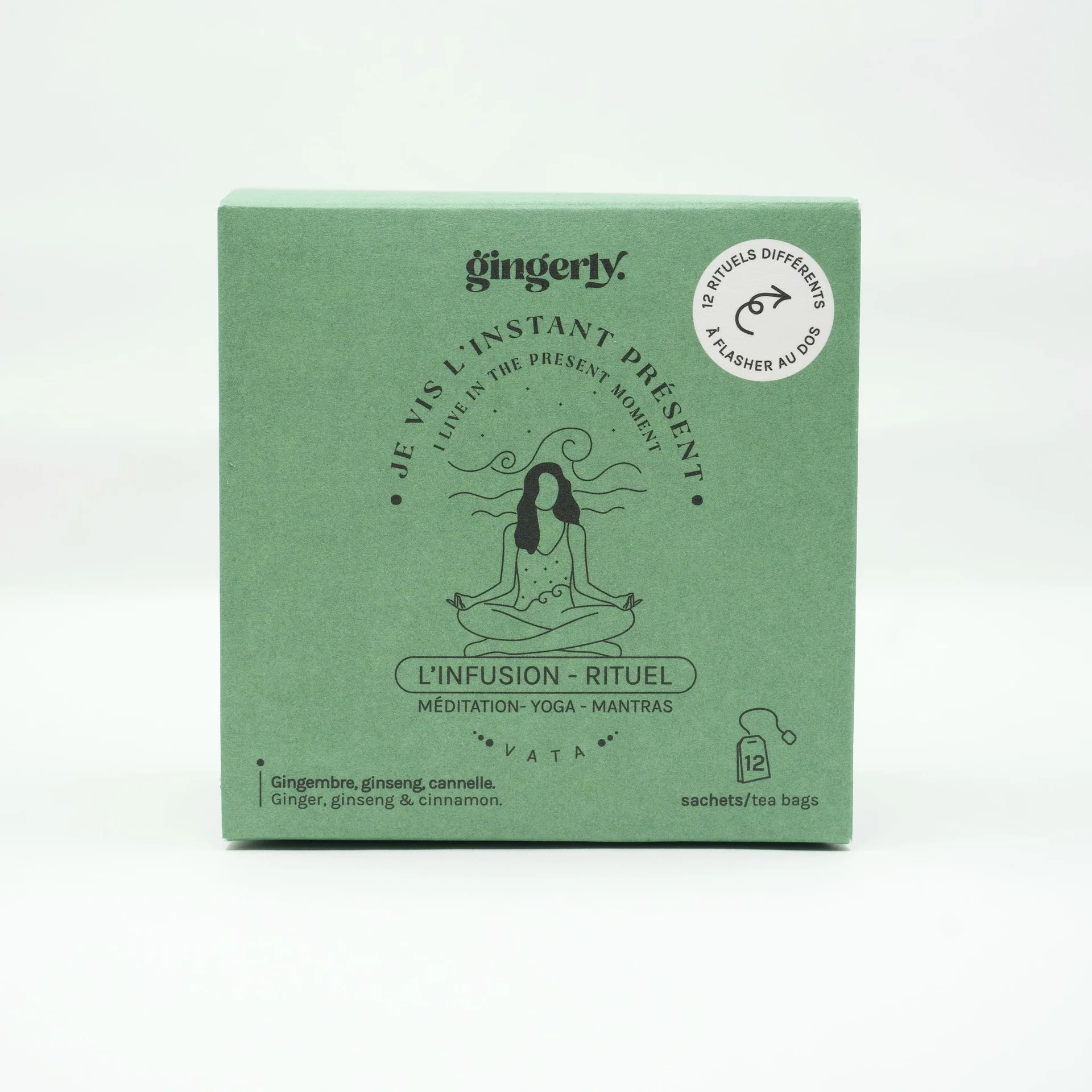 Gingerly - Infusion-rituel Je vis l'instant présent (12 sachets)