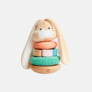 Hape - Lapin à empiler en bois et tissu