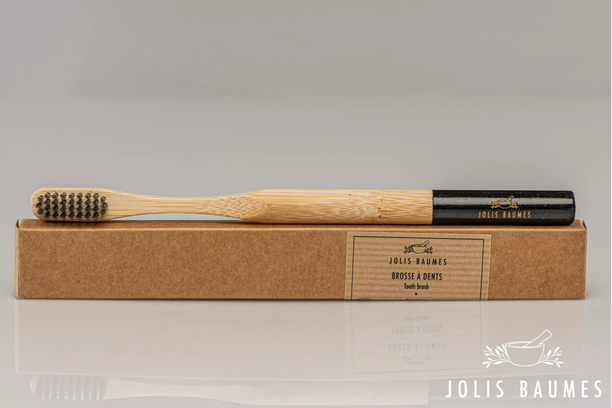 Jolis Baumes - Brosse à dents Adulte Souple Noire