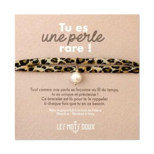 Les Mots Doux - Bracelet Léopard - Tu es une perle rare