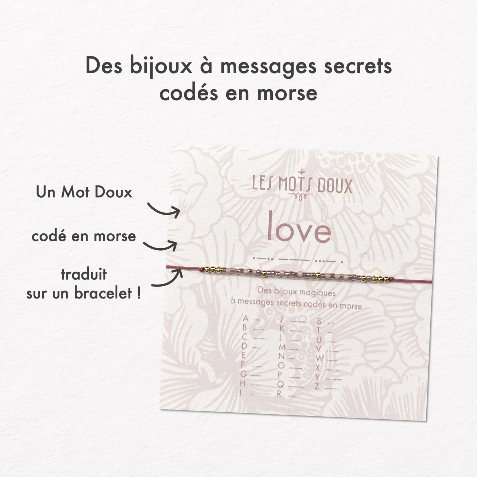 Les Mots Doux - Bracelet Code Morse : Love - Or ou Argent – Image 3
