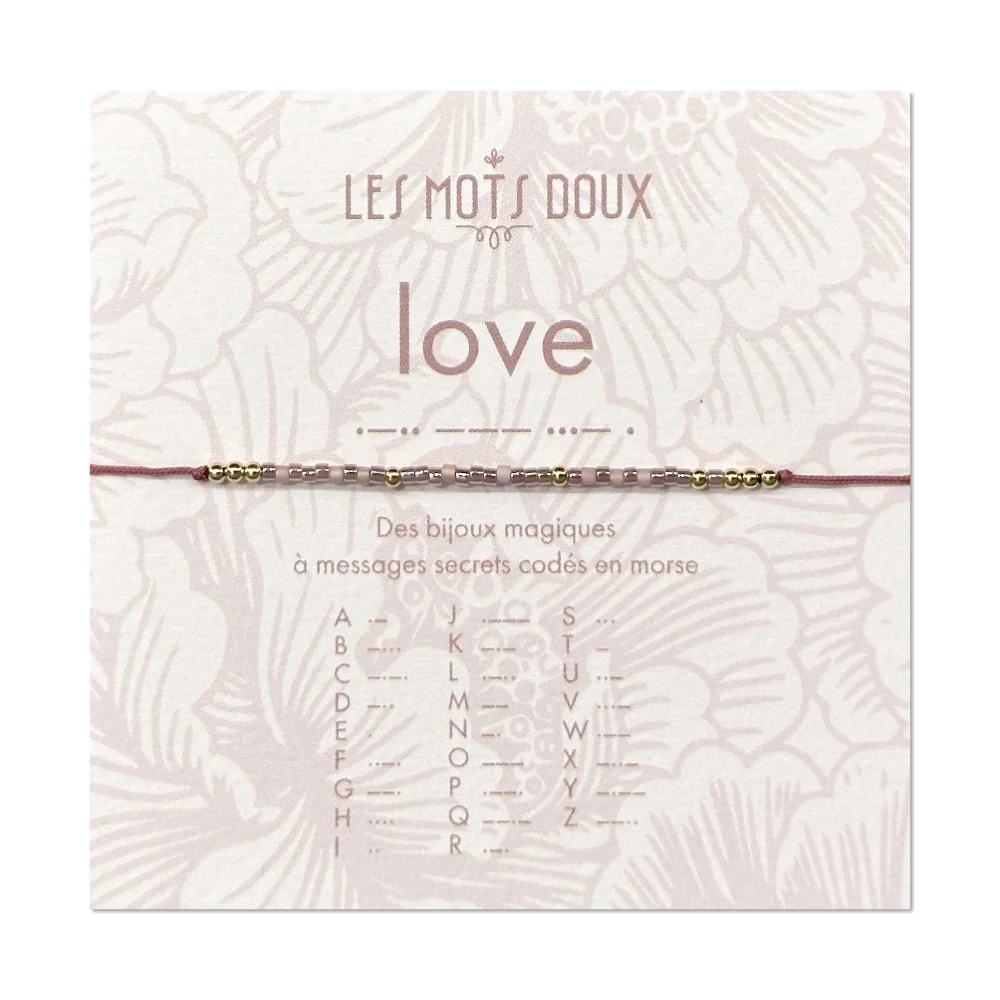 Les Mots Doux - Bracelet Code Morse : Love - Or ou Argent