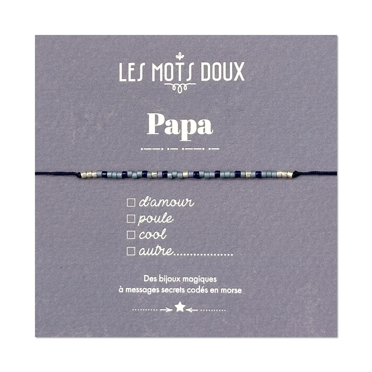Les Mots Doux - Bracelet Code Morse : Papa