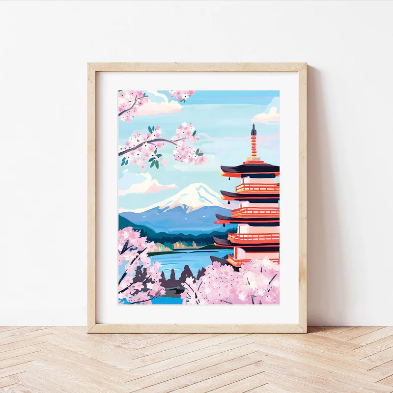 Petit Pinceau - Kit de peinture au numéro - Mont Fuji – Image 2