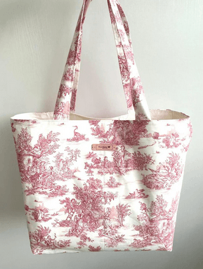 Hibou Phinou Couhh – Sac cabas toile de jouy – couleurs au choix, avec/sans fermeture – Image 7