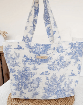 Hibou Phinou Couhh – Sac cabas toile de jouy – couleurs au choix, avec/sans fermeture – Image 11