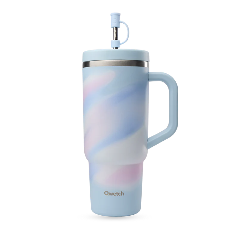 Qwetch - Travel cup isotherme 900ml Aura pastel bleu