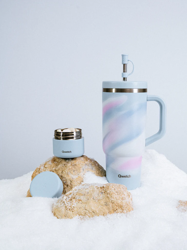 Qwetch - Travel cup isotherme 900ml Aura pastel bleu – Image 3