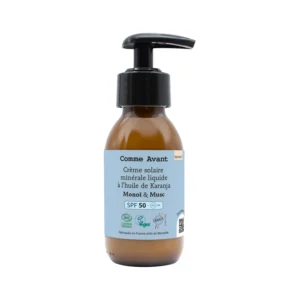 Comme Avant - Crème solaire SPF50 minérale liquide à l'huile de karanja