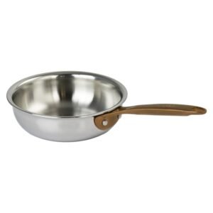 Cristel Castel'Pro - Mini poêle en inox à poignée cuivrée 12cm
