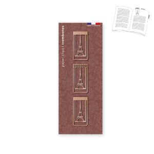 Tout Simplement - Marque-pages - Clips (set de 3) - Tour-Eiffel cuivré